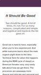 Mobile Screenshot of itshouldbegood.com